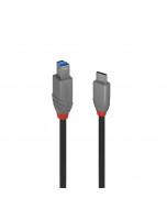 Lindy 36665 Cavo USB 3.2 Tipo C a B, 5Gbit/s, Anthra Line, 0.5m
