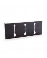 Tomasucci appendiabiti da muro bin 3 black