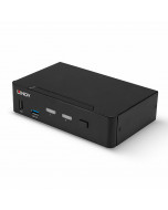 Lindy 39312 Switch KVM DisplayPort 1.4, USB 3.0 & Audio, 2 Porte