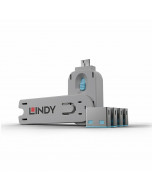 Lindy 40452 Serrature per porte USB Blu