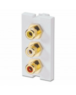 Lindy 60533 Modulo Snap-In 3 x RCA F / F