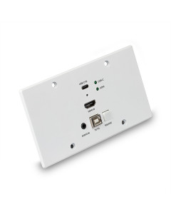 Lindy 38388 Extender KVM da parete standard EU HDBaseT Cat.6 HDMI 4K60 & Tipo C 150m, Trasmettitore