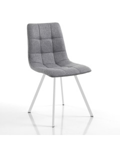 Tomasucci sedia imbottita new tania grey white set da 4