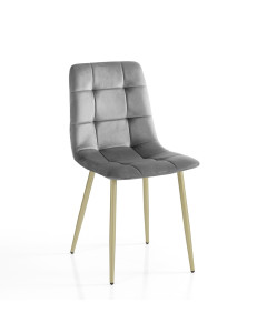 Tomasucci sedia faffy grey / gold set da 4