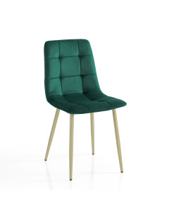 Tomasucci sedia faffy green / gold set da 4