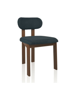 Tomasucci sedia dara dark wood set da 2