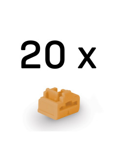Lindy 47898 Port Blocker RJ-45, 20 Pezzi, Arancione