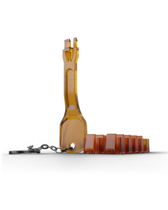 Lindy 40480 Port Blocker RJ-45 - Chiave e 10 serrature, Arancione