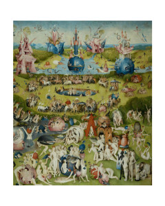 Niik stampa su tela Hieronymus Bosch Giardino delle delizie 100x80cm poster quadro canvas