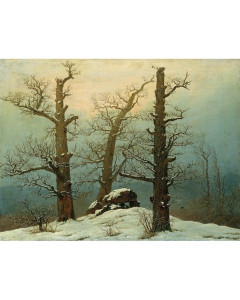 Niik quadro tumulo di pietre innevate di caspar david friedrich