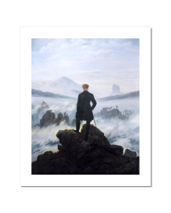 Niik stampa su tela viandante sul mare di nebbia caspar david friedrich 80x63cm poster quadro canvas