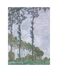 Niik quadro filare di pioppi con il vento di claude monet