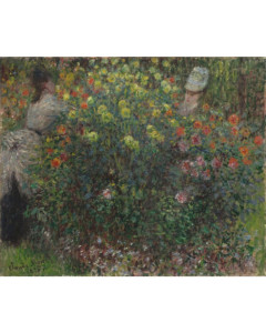 Niik quadro signore nel roseto di claude monet