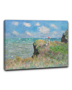 Niik quadro passeggiata sulla scogliera a pourville di claude monet