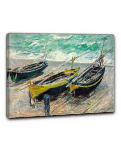 Niik quadro tre barche da pesca di claude monet