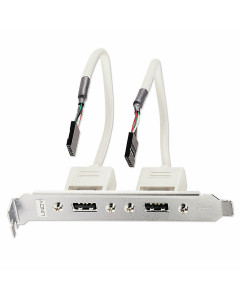 Lindy 33147 Staffa USB 2 porte IDC-5