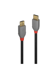 Lindy 36890 Cavo USB 2.0 Tipo C a Micro-B Anthra Line, 0.5m
