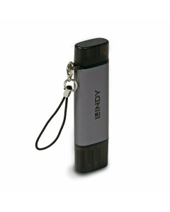 Lindy 43335 Lettore di schede SD/MicroSD USB 3.2 Tipo C e A