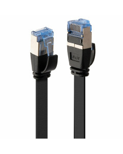 Lindy 47485 Cavo di Rete Cat.6A U/FTP Flat Nero, 10m