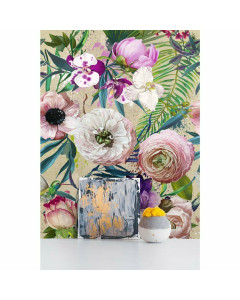 W4B Carta Da Parati Floreale Rosa Botanica