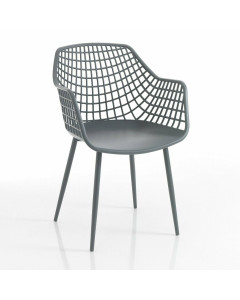 Tomasucci sedia da interno / esterno nairobi grey plus set da 4