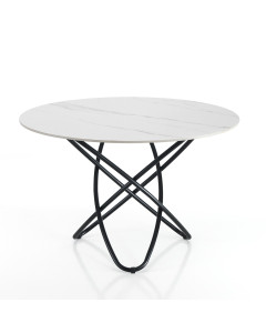 Tomasucci tavolo hula hoop white marble