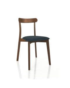 Tomasucci sedia ambra dark wood set da 2