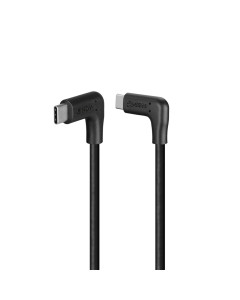 Lindy 32022 Cavo USB 3.2 Tipo C doppio angolo di 90°, 10Gbps, PD 60W, 0.5m