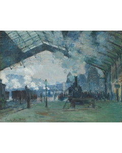 Niik quadro saint lazare treno normandia di claude monet