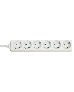 Lindy 73102 Multipresa 6 ingressi Schuko, Bianca