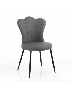 Tomasucci sedia charlotte old grey set da 4