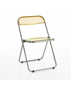 Tomasucci sedia pieghevole sekka orange transparent set da 4