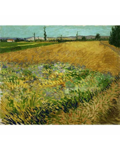 Niik quadro campo di grano con fiori di vincent van gogh